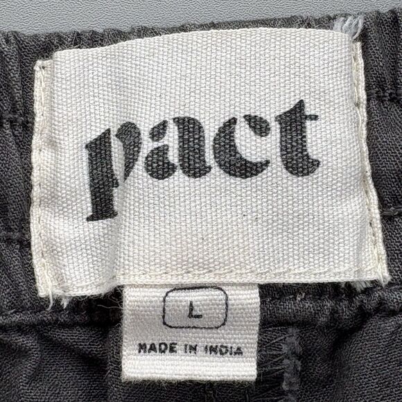 Pact Twill Canvas Shorts LOT of 2 Men’s Large 100% Organic Cotton Tan Gray - Picture 3 of 15